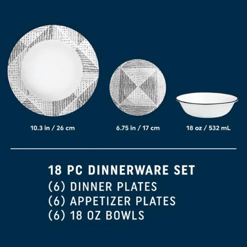 סט 18 חלקים קורנינג Corning CORELLE® - Odisha