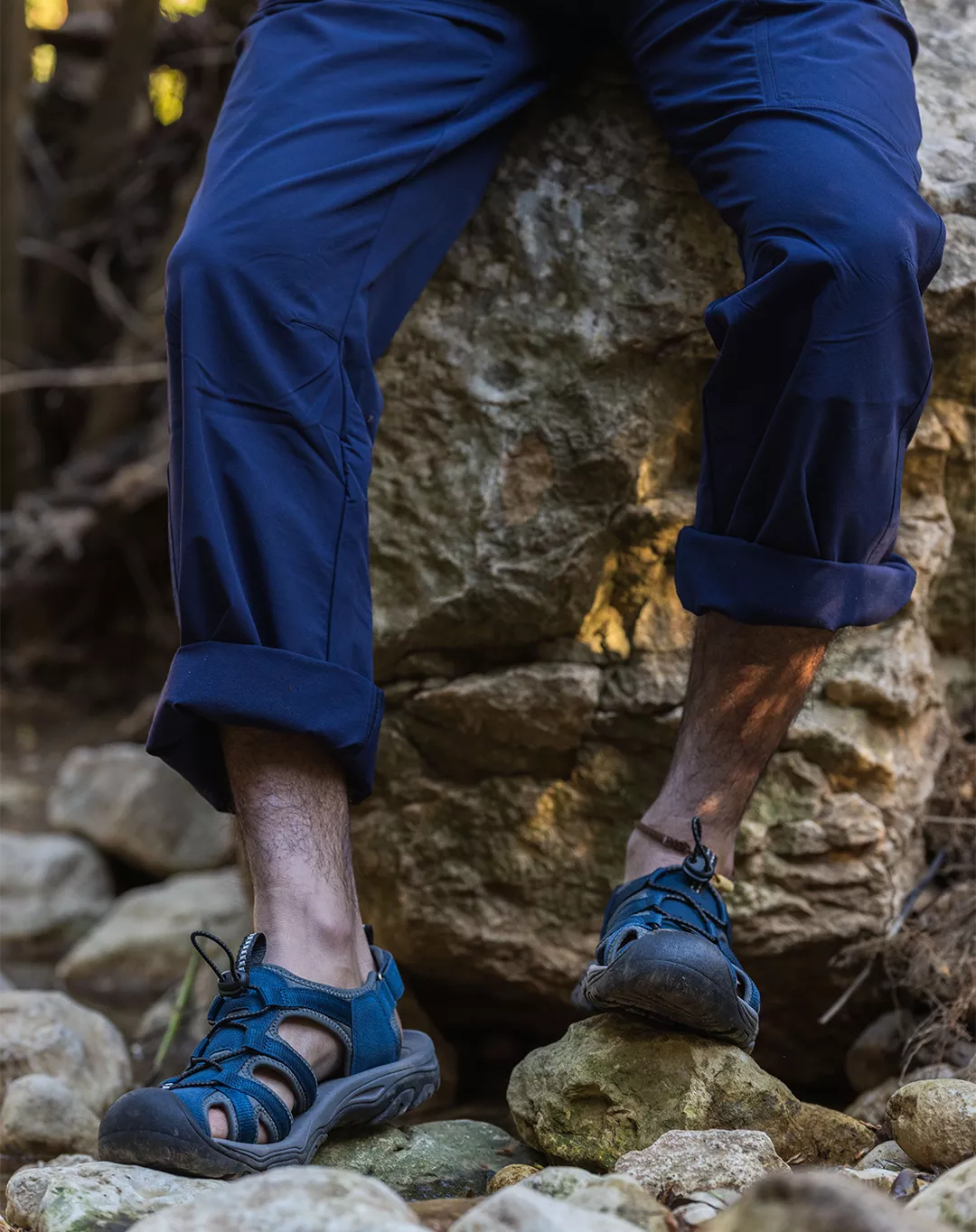 סנדלי גברים Cedrus כחול מבית Outdoor Revolution