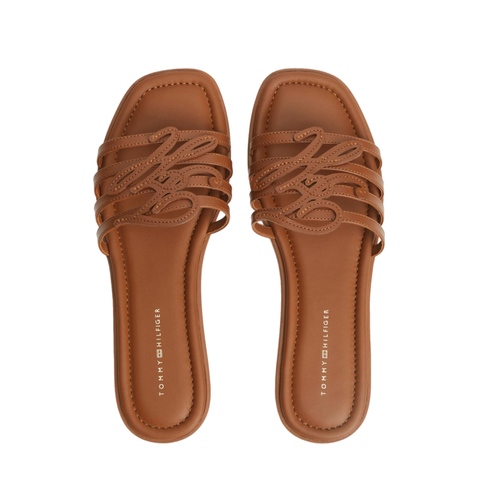כפכף TOMMY JEANS מידות 36-40 לנשים בגוון קוניאק עם רצועות