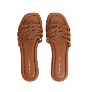 כפכף TOMMY JEANS מידות 36-40 לנשים בגוון קוניאק עם רצועות