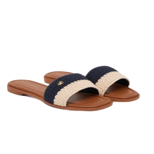 כפכף TOMMY JEANS מידות 36-40 לנשים בגוון נייבי-שמנת