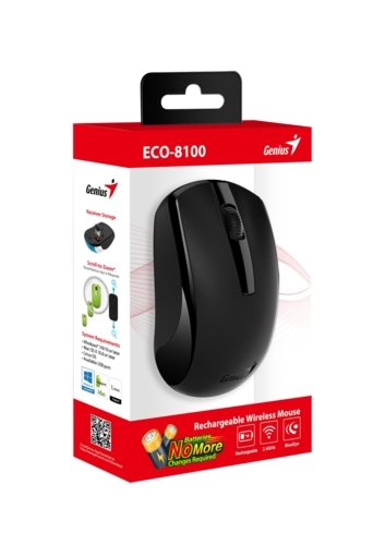 עכבר אלחוטי נטען | Genius ECO-8100