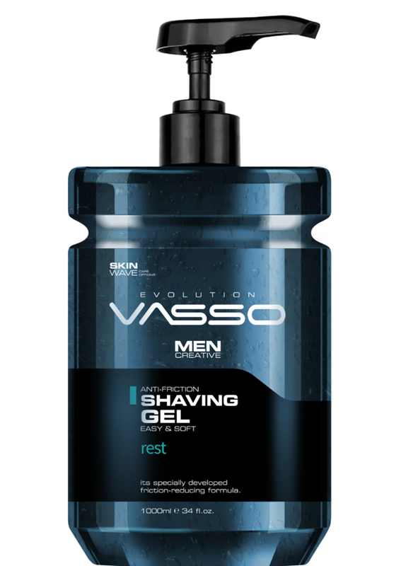 ג׳ל גילוח שקוף ללא קצף Rest בנפח 1 ליטר VASSO