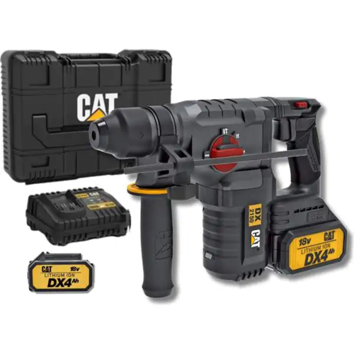 פטישון נטען + 2 סוללה 4A + מטען - CAT DX2150 – 18V Brushless SDS-Plus 