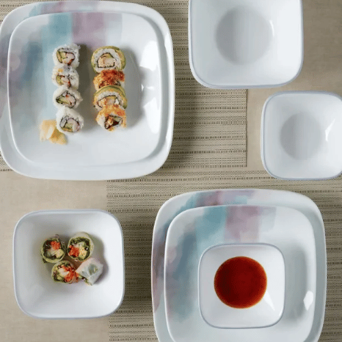 סט 18 חלקים קורנינג Corning CORELLE® - Aquarello Square
