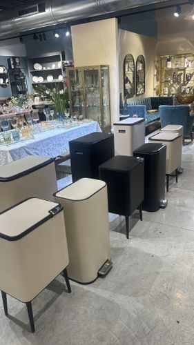 פח מתכת שחור למטבח 40 ליטר 