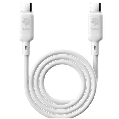 כבל סיליקון טעינה מהירה Miracase MTCS240W 1.2M לבן 