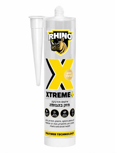 דבק ואיטום פולימרי RHINO Xtreme+‎ ‏290 מ״ל