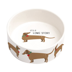 קערת אוכל ומים לחיות מחמד  20 ס"מ  LONG STORY PET BOWL 