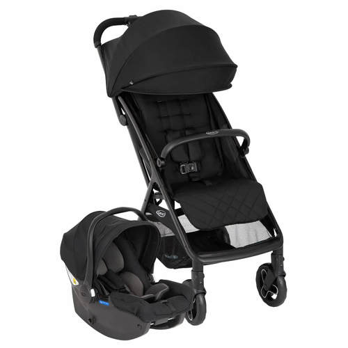 עגלת תינוק קלה עם קיפול אוטומטי וסלקל Myavo™ Travel System שחור Graco Midnight 