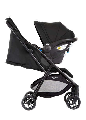 עגלת תינוק קלה עם קיפול אוטומטי וסלקל Myavo™ Travel System שחור Graco Midnight 