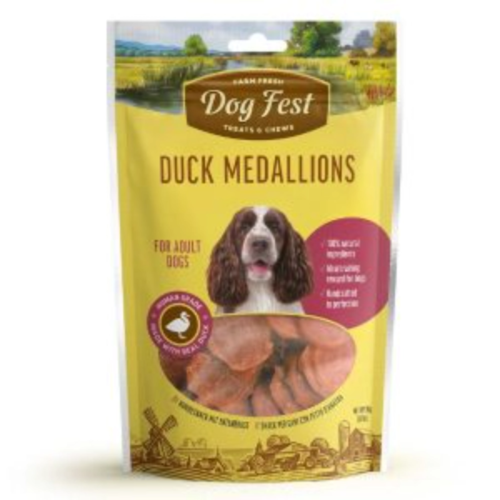 דוג פסט חטיף עיגולים ברווז 90 גרם | Dog Fest Duck Coins 90g