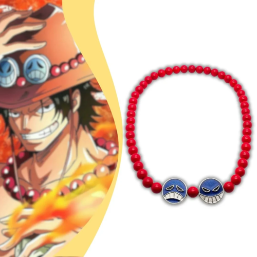 סט תכשיטי Portgas D. Ace – שרשרת וצמיד One Piece