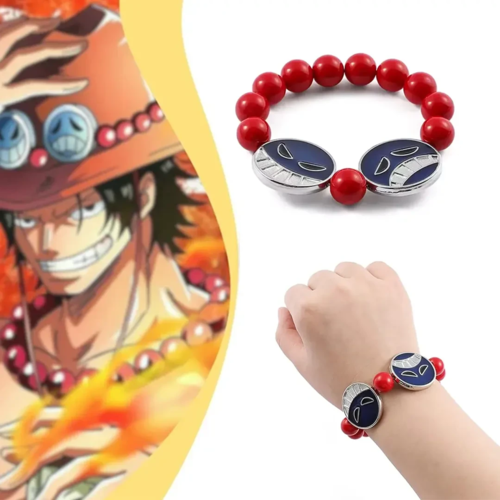 סט תכשיטי Portgas D. Ace – שרשרת וצמיד One Piece