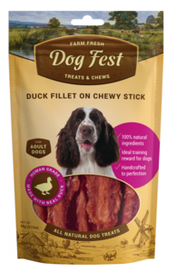 דוג פסט חטיף פילה ברווז על מקל לעיסה 90 גרם | Dog Fest Duck Fillet on Chewing Stick 90g