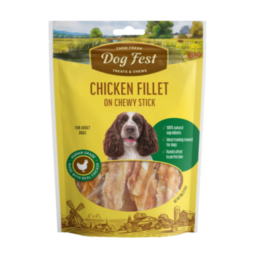 דוג פסט חטיף פילה עוף על מקל לעיסה 90 גרם | Dog Fest Chicken Fillet on Chewing Stick 90g