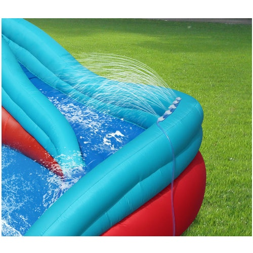 מתקן מתנפח רטוב פארק מים ענק Wipe-Out עם מגלשה סיבובית בגובה 1.8 מטר וקיר טיפוס 9792