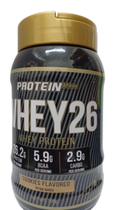 אבקת חלבון בטעם עוגיות 700 גרם וואי 26 Protein Max Whey