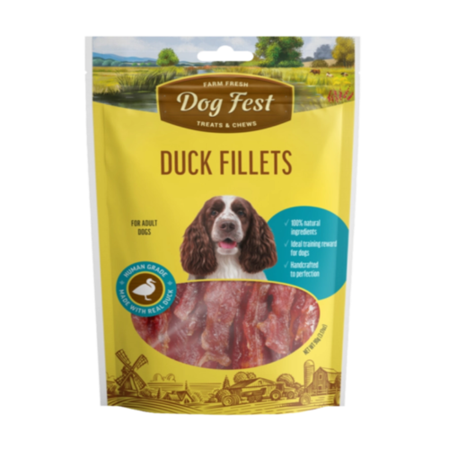 דוג פסט חטיף רצועות ברווז 90 גרם | Dog Fest Duck Strips 90g