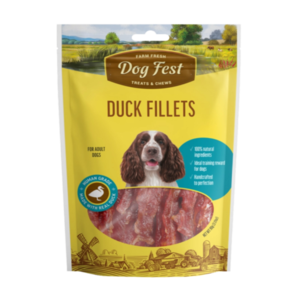 דוג פסט חטיף רצועות ברווז 90 גרם | Dog Fest Duck Strips 90g
