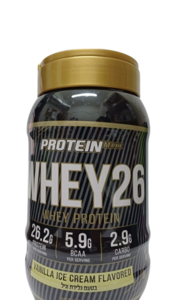 אבקת חלבון בטעם גלידת וניל 700 גרם וואי 26 Protein Max Whey