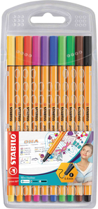 עטי פוינט point - מארז 10 עטים צבעוניים