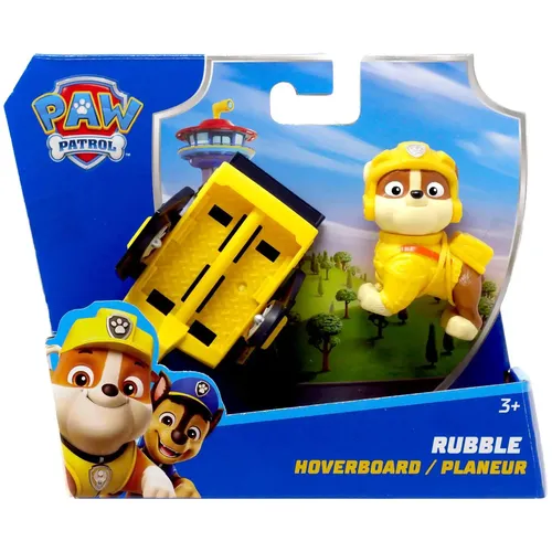 מפרץ ההרפתקאות - ראבל עם הובר בורד - PAW PATROL - RUBBLE HOVERBOARD FIGURE SET spinmaster