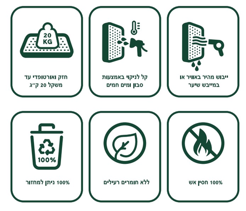 מזרן נושם למיטת תינוק NUMU 2.0 ללא חומרים מעכבי בערה עם מנגנון מתיחה