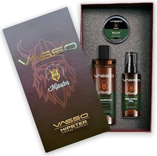 ערכת טיפוח פרימיום לזקן ולשפם Mustache & Beard Set VASSO