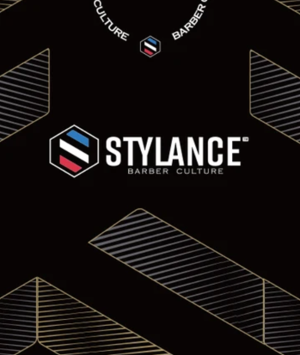 חלוק תספורת מקצועי שחור בעיצוב כסף וזהב STYLANCE דגם 190