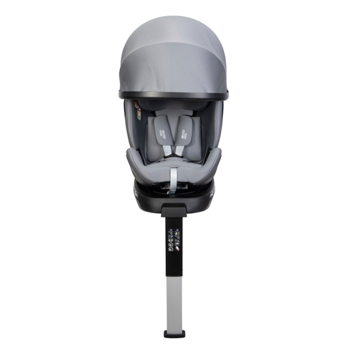 כסא בטיחות מסתובב משולב בוסטר Swivel Grow Max מלידה ועד גיל 7 עם גגון הצללה - אפור Frost Grey