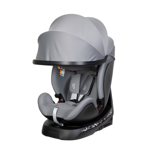 כסא בטיחות מסתובב משולב בוסטר Swivel Grow Max מלידה ועד גיל 7 עם גגון הצללה - אפור Frost Grey