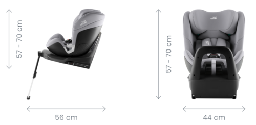 כסא בטיחות מסתובב משולב בוסטר Swivel Grow Max מלידה ועד גיל 7 עם גגון הצללה - ורוד DUSTY ROSE