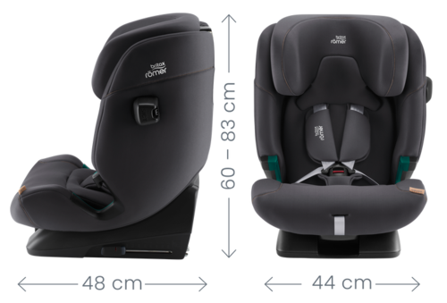 כסא בטיחות ובוסטר ADVANSAFIX PRO i-Size עם מצבי שכיבה ישיבה והגנת צד מורחבת - אפור