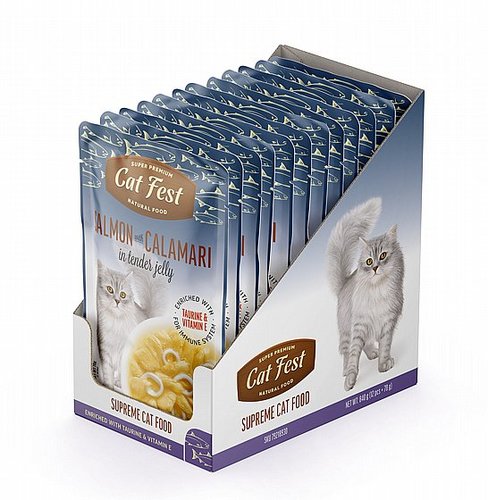 CatFest — פאוץ סלמון וקלמרי בג'לי לחתולים 70 גרם