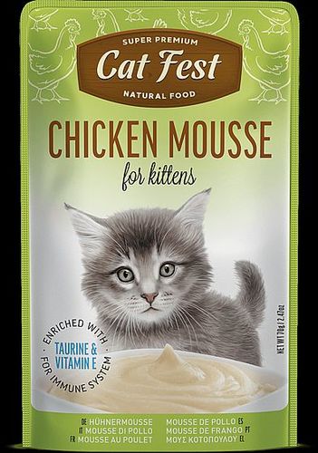 פאוץ מוס עוף לגורי חתולים CatFest 70 גרם — חנות חיות חיות בעיר ויצמן 8 רחובות