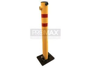 עמוד חניה עגול - קוטר 70 ממ גובה 61 סמ מתקפל נעילת צלינדר עליונה
