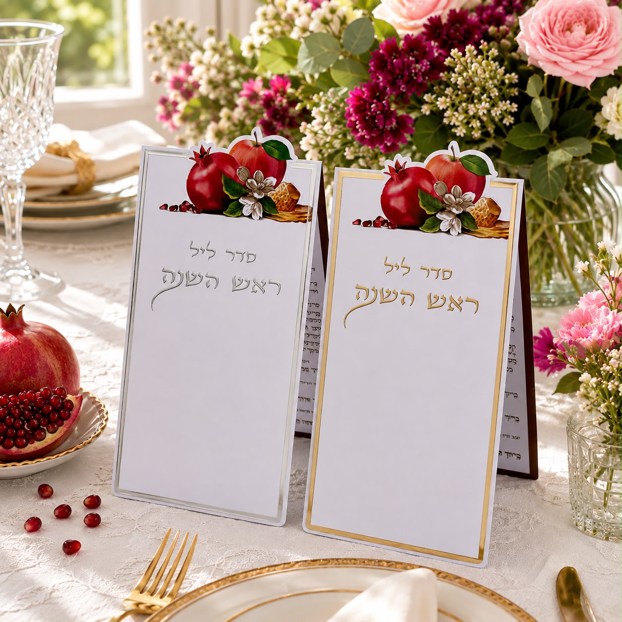 סדר ראש השנה דגם רימון צבעוני
