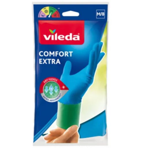 Vileda - כפפות גומי אקסטרה נוחות - יעקבי - במידה M