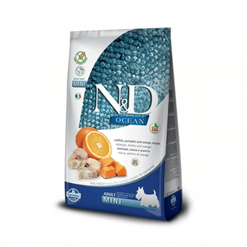 N&D אושן דג דלעת ללא דגנים בוגר מיני 2.5 ק