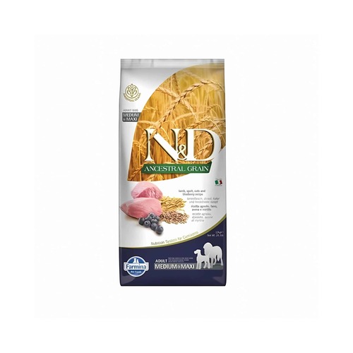 N&D אנסס מופחת דגנים כבש בוגר בינוני 12 קילוגרם