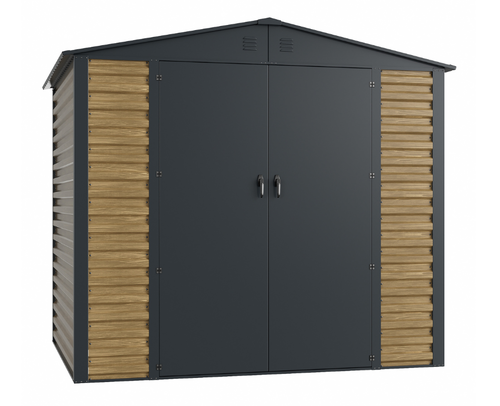 מחסן מתכת פרמיום דגם Garden Top  2.40X1.80 DZ3 