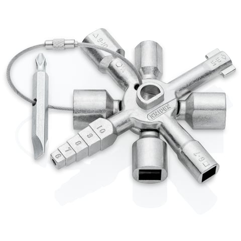 KNIPEX TwinKey® – מפתח אוניברסלי לארונות בקרה