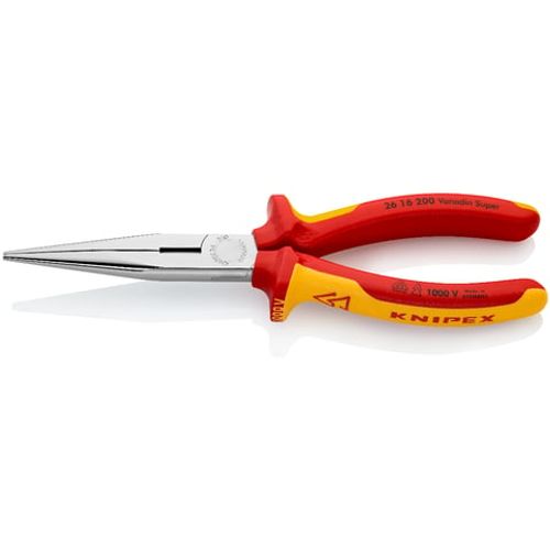 פלייר אף ארוך עם חותך צד מבודד VDE KNIPEX 26 16 200
