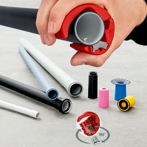 חותך צינורות ושרוולי איטום KNIPEX BiX® – מק״ט 90 22 10 BK