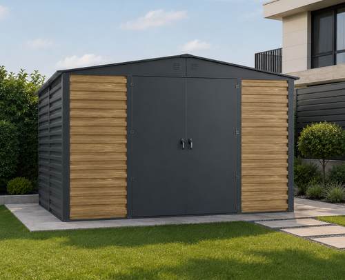 מחסן מתכת פרמיום דגם Garden Top 3.0X3.60 DZ8  