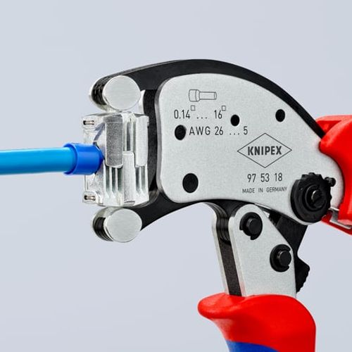 KNIPEX Twistor16® 97 53 18 | לוחץ סופיות אוטומטי עם ראש מסתובב