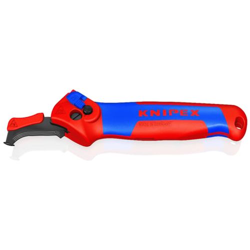 סכין קילוף כבלים KNIPEX עם נעל מובילה ומנגנון ראצ׳ט – 16 50 145 SB