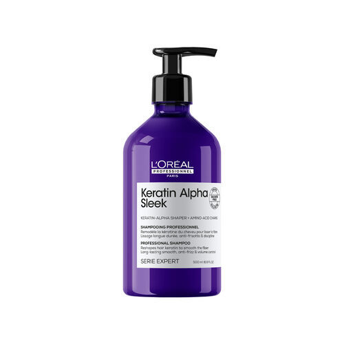 שמפו מקצועי לשיער KERATIN ALPHA SLEEK ללא סופלט להחלקת השיער 500ML