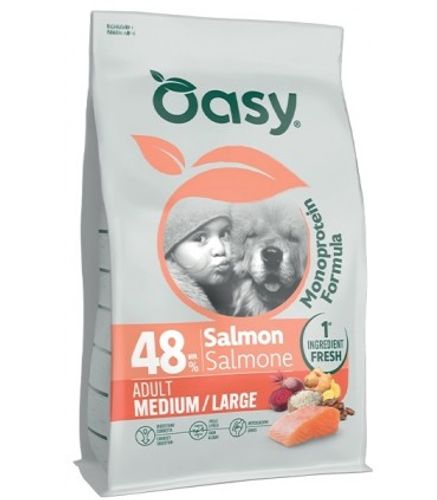 OASY מונו פרוטאין סלמון גזע גדול/בינוני 10ק